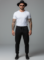 Men’s Black Premium Slim Fit Jogger Trousers