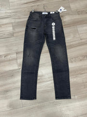 Men’s Charcoal Black Distressed Skinny Fit Jeans