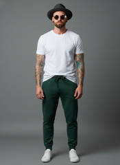 Men’s Forest Green Slim Fit Jogger Trousers