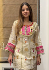 Tissue Silk Coord Set With Potli in Berlin Germany
