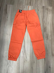 Kid's Orange Cargo Jogger Pants