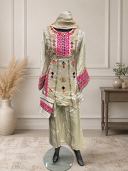 Tissue Silk Coord Set With Potli in Berlin Germany