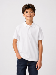 Kids' Classic White Polo T-Shirt