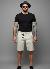 Men’s Beige Slim Fit Casual Shorts in Berlin
