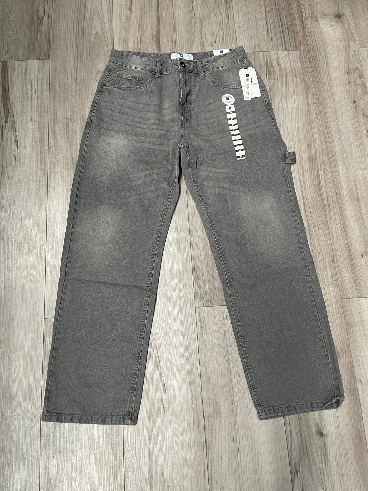 Men’s Grey Relaxed Fit Denim Jeans