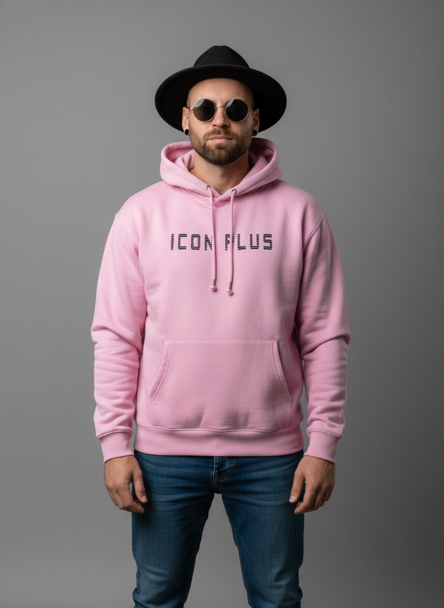 Men’s Premium Pink Graphic Pullover Hoodie in Berlin