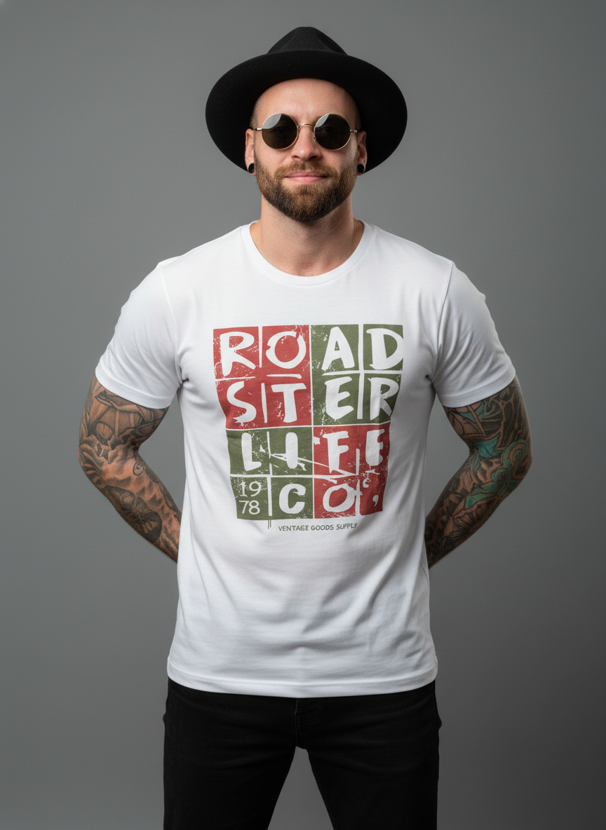 Roadster Vintage Graphic Printed T-Shirt in Berlin