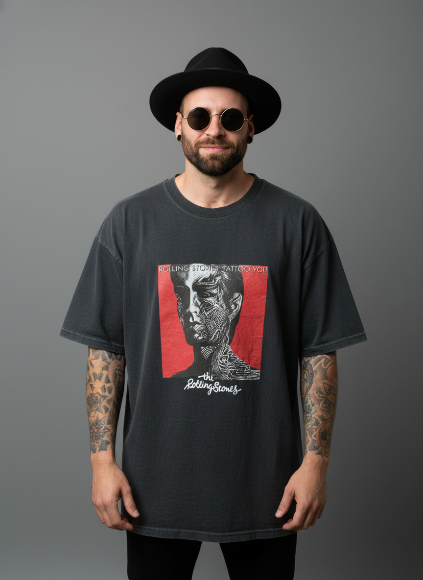 Rolling Stones Oversized Graphic Printed T-Shirt in Berlin