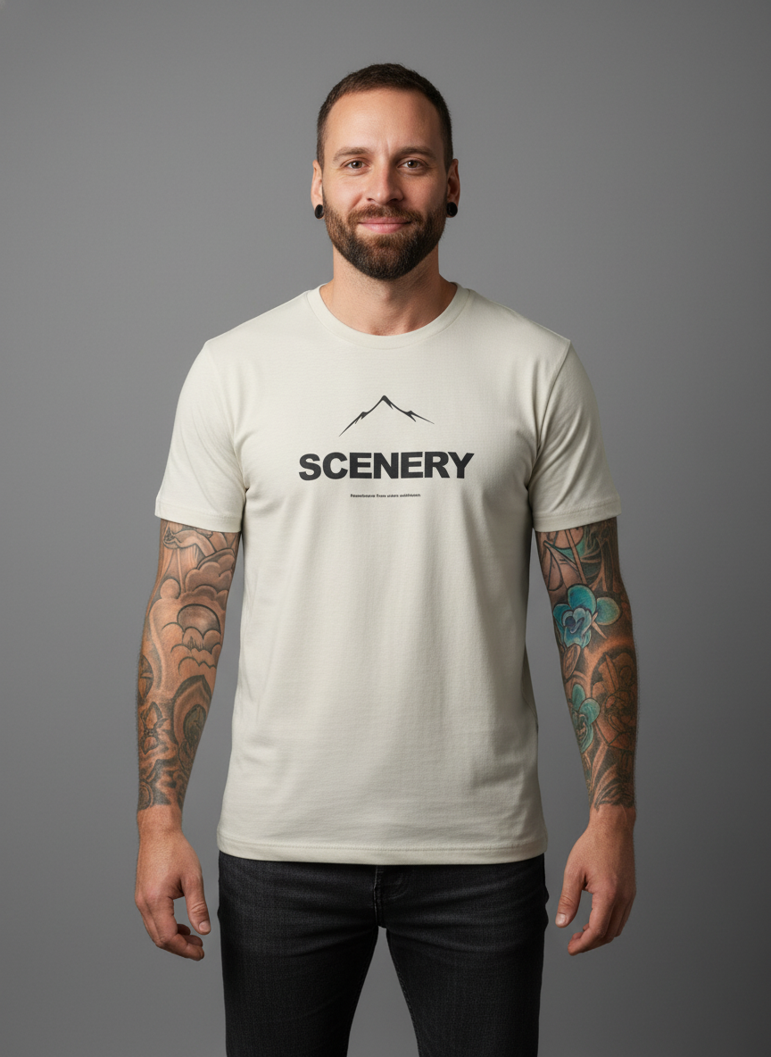 Scenery Minimal Graphic Printed T-Shirt in Berlin